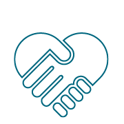 heart handshake icon