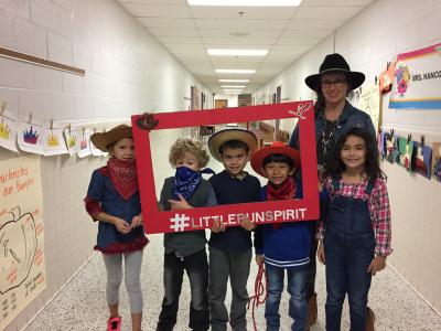 photo of students on western day